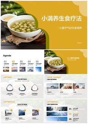 小满食疗调气候强免疫护生物钟绿豆粥PPT模板