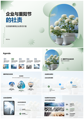 企业重阳节社区责任实践服务PPT模板