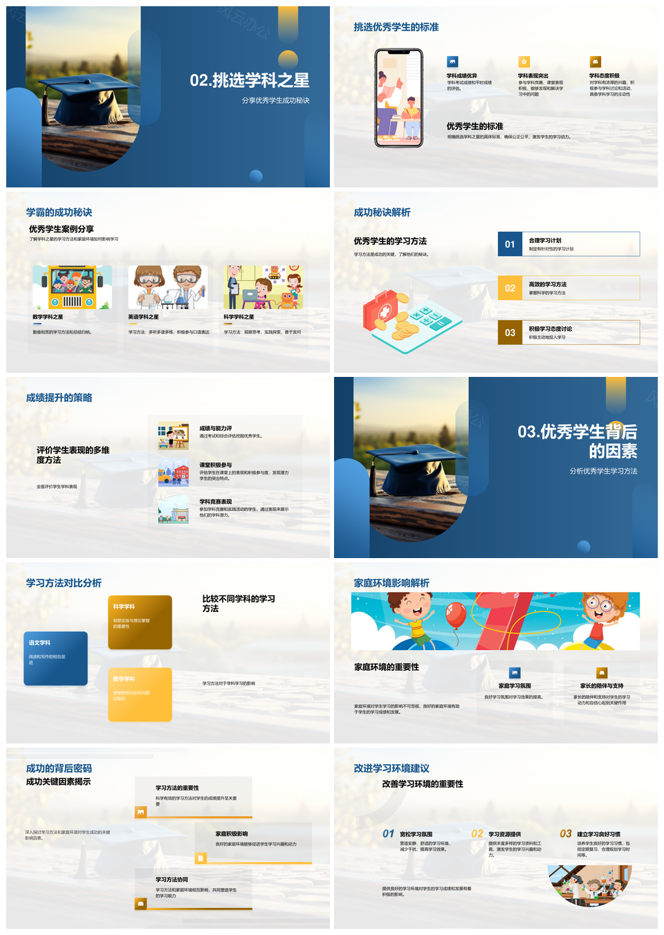 亲子共学策略助力学科优生成长PPT模板