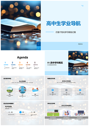 高中生学业规划选科目标时间效率提升指南PPT模板
