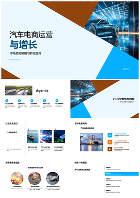汽车电商运营策略与电动汽车用户洞察PPT模板
