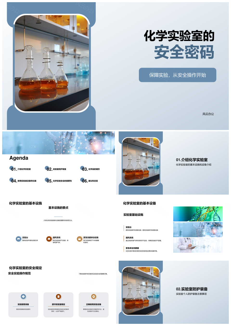 大学化学实验安全设施与教育指南PPT模板