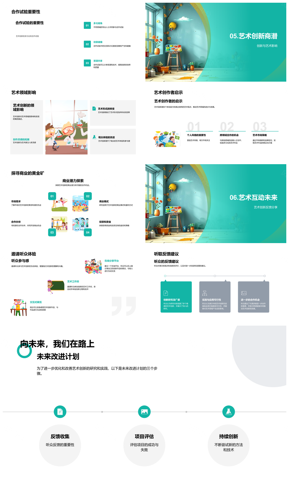 艺术创新项目历史现代技术挑战影响答辩PPT模板