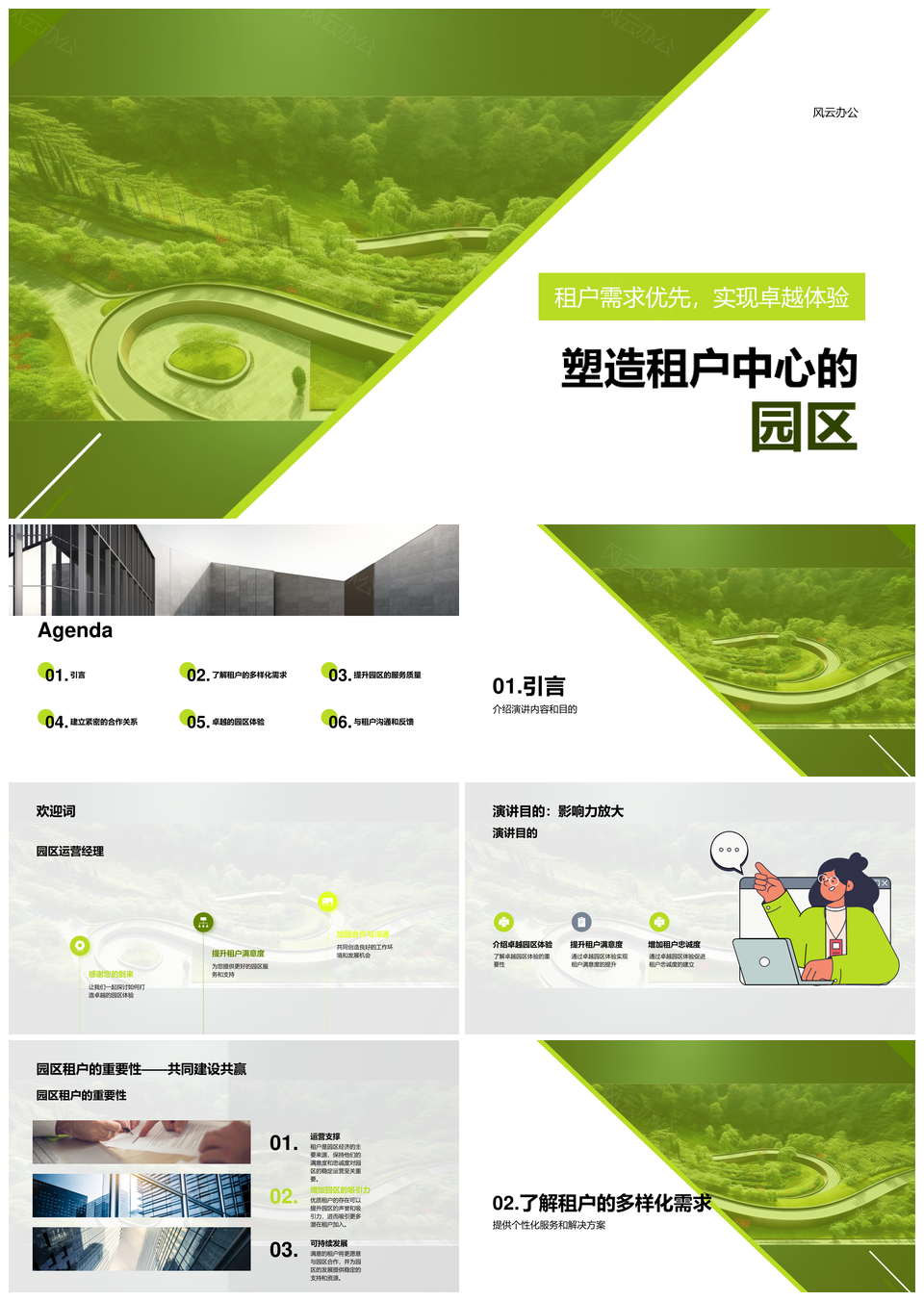 园区运营个性化定制服务提升租户满意忠诚PPT模板