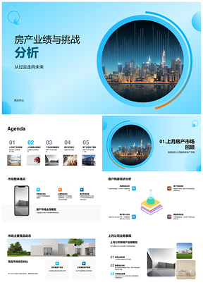 房产业绩挑战竞品动态摩天大楼推广策略PPT模板