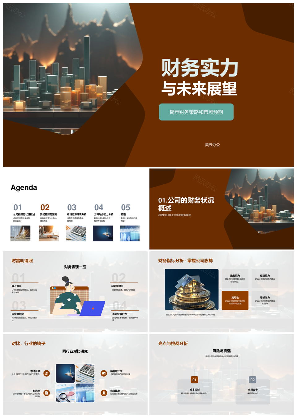 2025财务实力策略稳健经营与市场展望PPT模板
