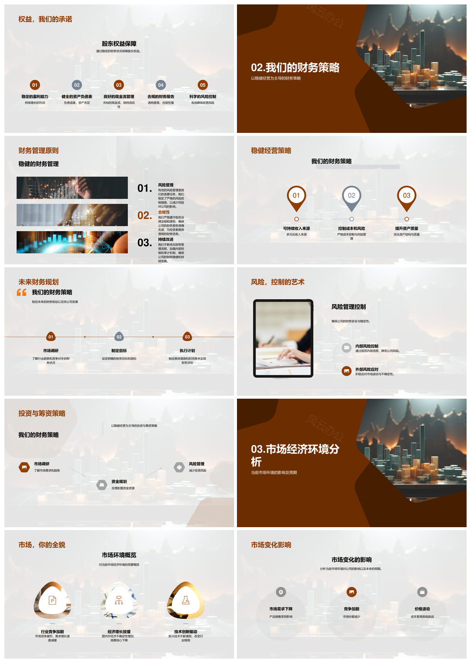 2025财务实力策略稳健经营与市场展望PPT模板