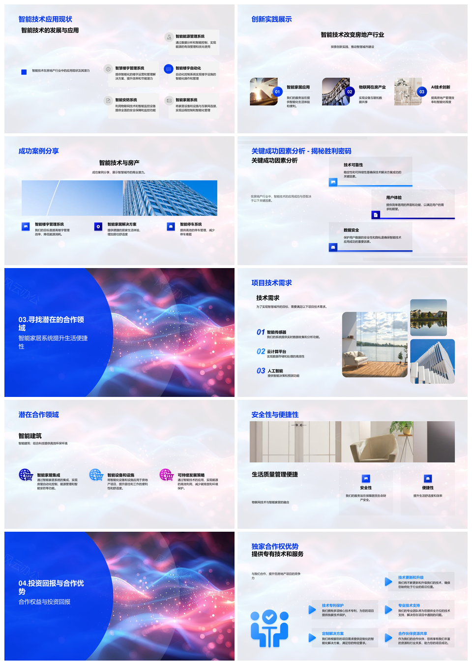智慧城市房地产科技合作智能创新实践案例PPT模板