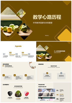教学主管半年教学心路历程回顾展望PPT模板