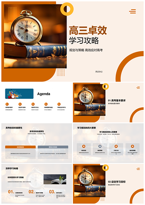 高考高三高效学习策略时间管理复习合作模拟PPT模板