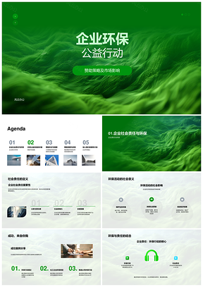 企业环保公益赞助策略社会责任市场影响PPT模板