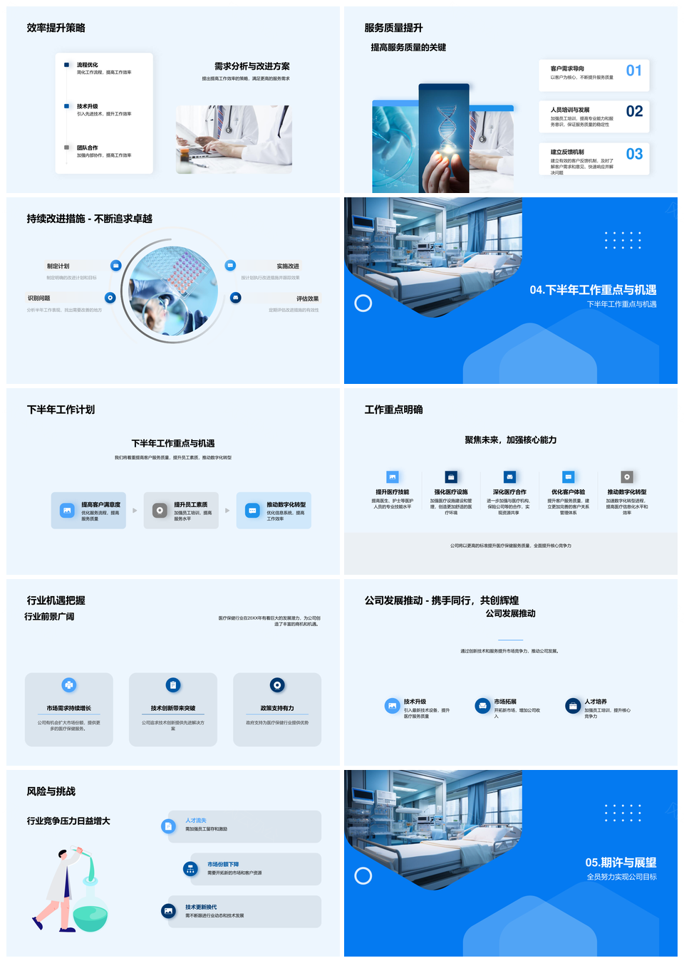 医疗质控半年成效促业务发展提升PPT模板