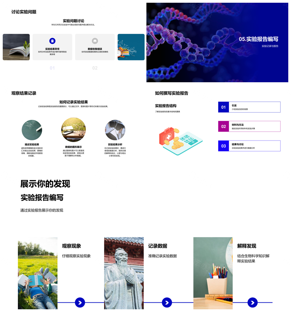 生物实验安全步骤与数据解析观察PPT模板