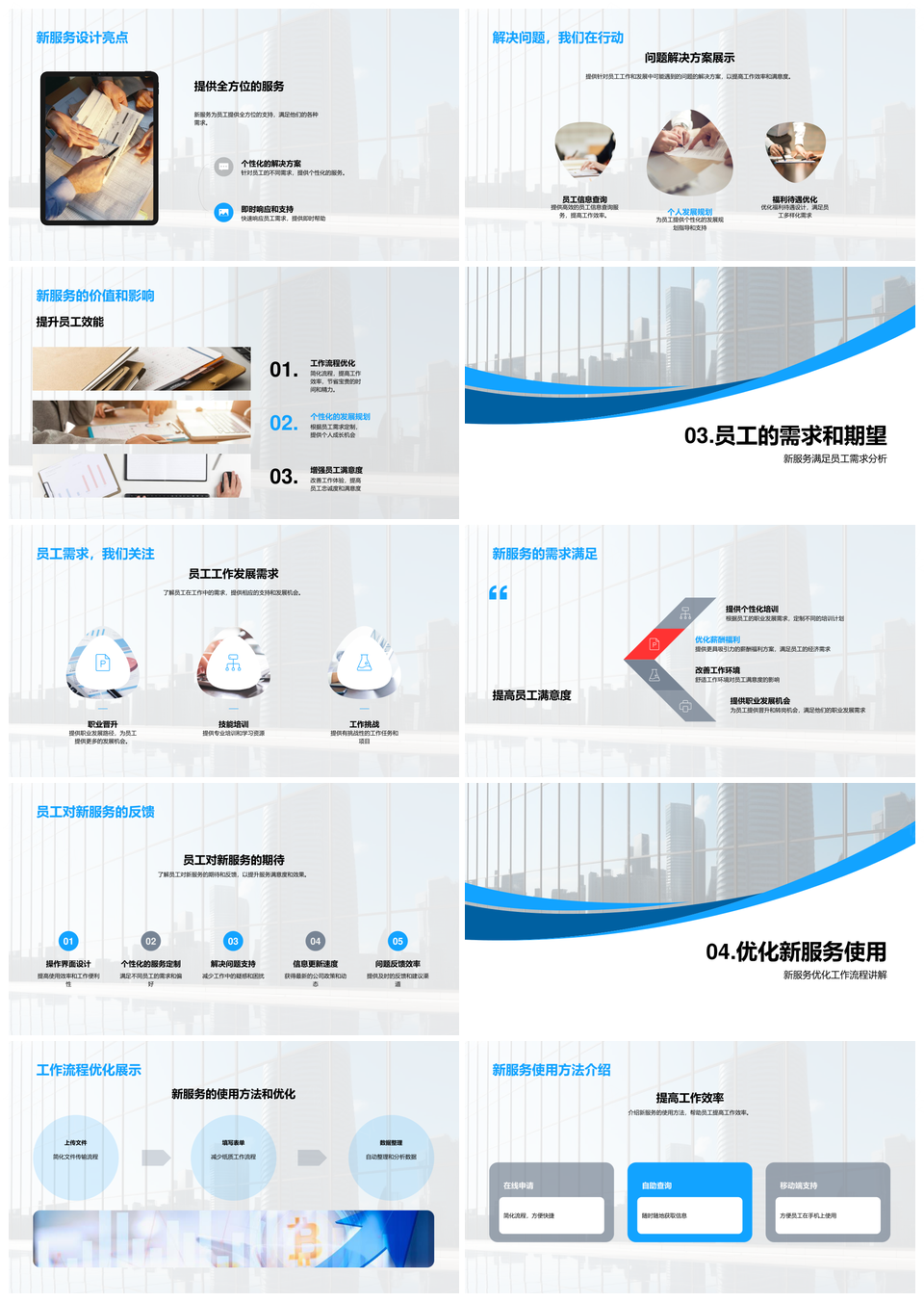 公司新人资服务体系优化与员工需求解读PPT模板