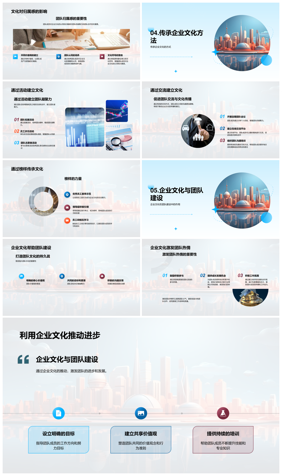 企业文化筑高效团队文化与效率建设PPT模板