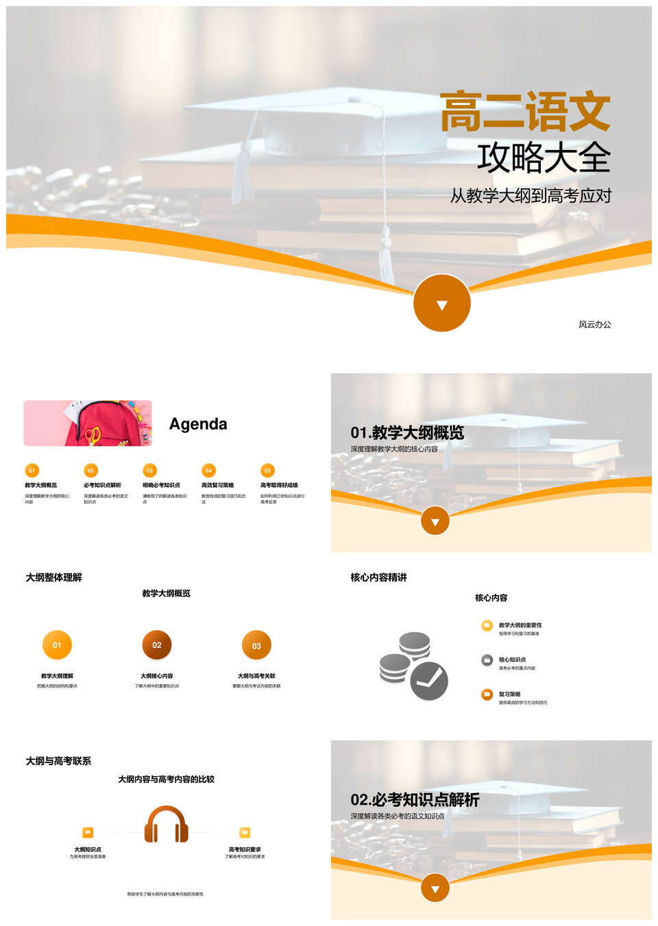 高二语文高考必考知识点全攻略PPT模板