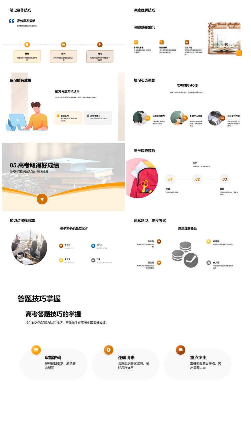 高二语文高考必考知识点全攻略PPT模板