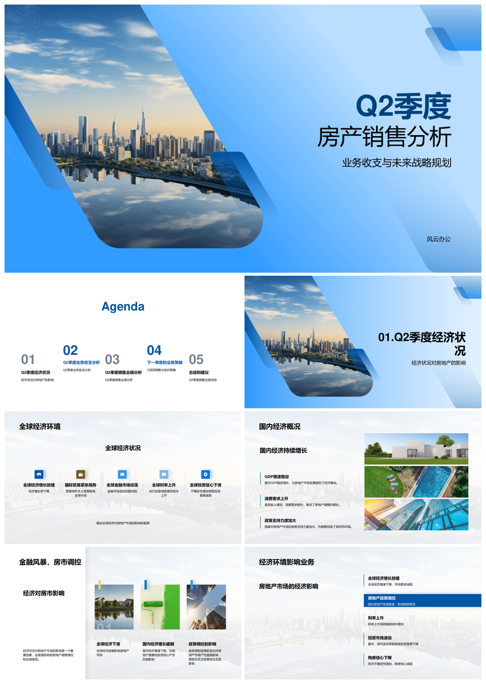 Q2房地产A项目销售收支与经济战略分析PPT模板