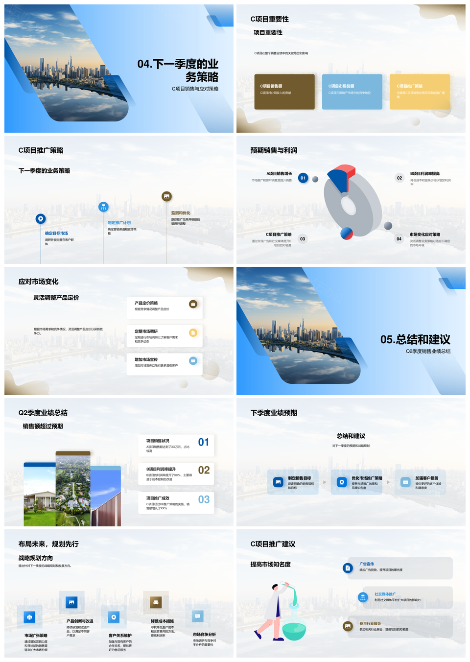 Q2房地产A项目销售收支与经济战略分析PPT模板