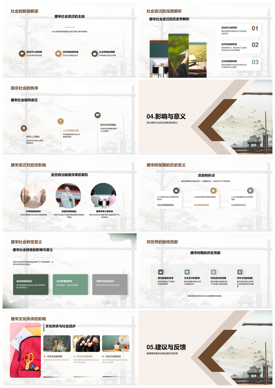 唐宋社会演进历史变迁方法论探析PPT模板