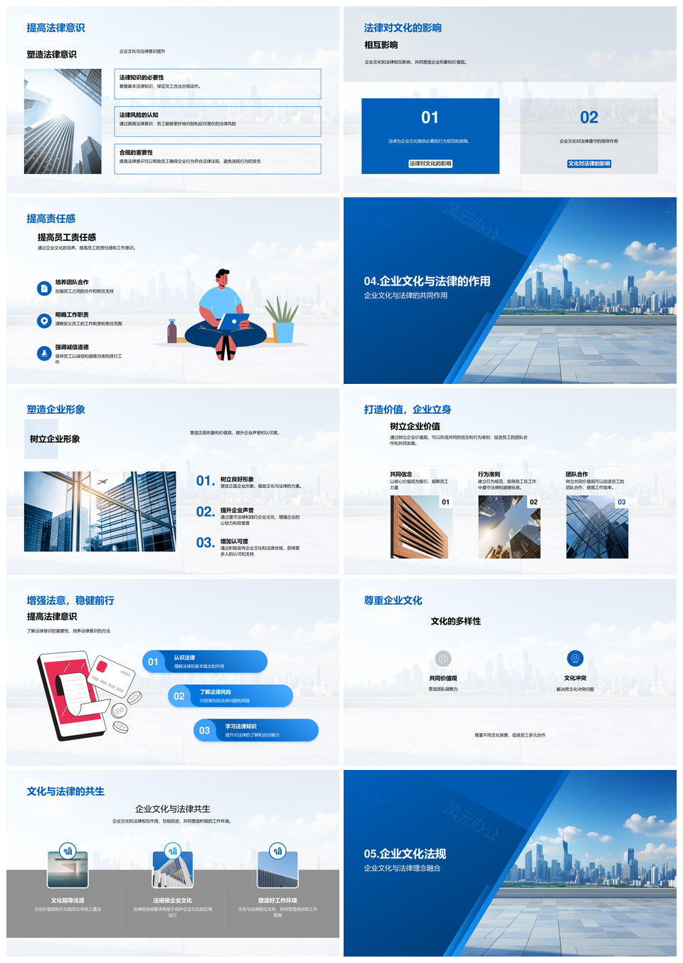 企业价值观引领法治精神规范行为PPT模板