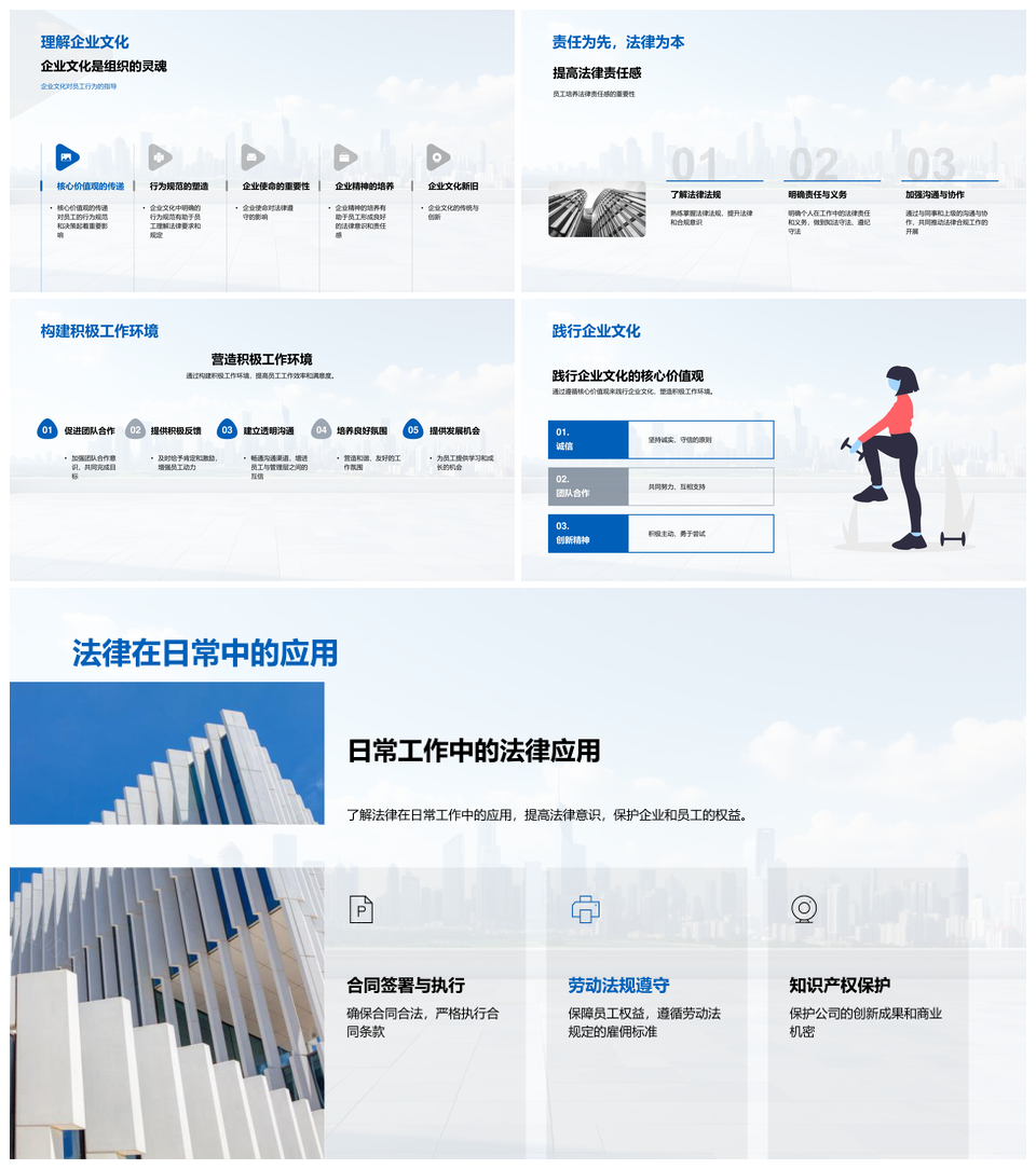 企业价值观引领法治精神规范行为PPT模板