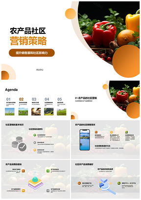 农产品社区营销提升销售额与影响力策略PPT模板