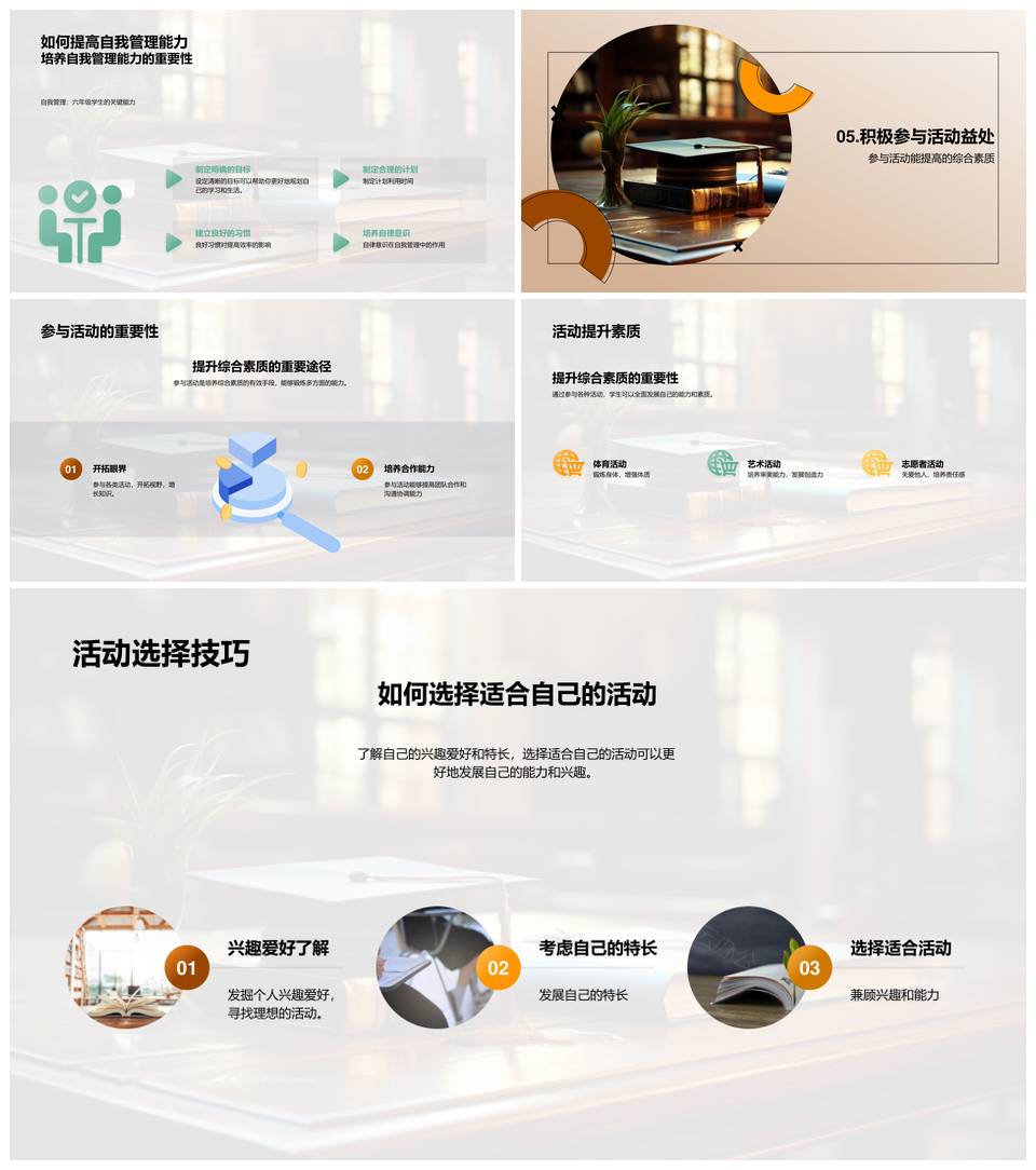 六年级迎战初中高效学习生活管理PPT模板