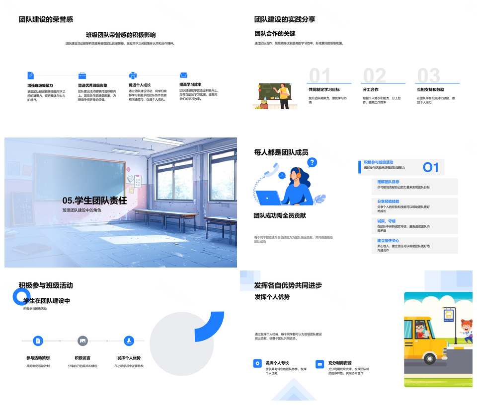 班级团队构建优化沟通文化提升PPT模板