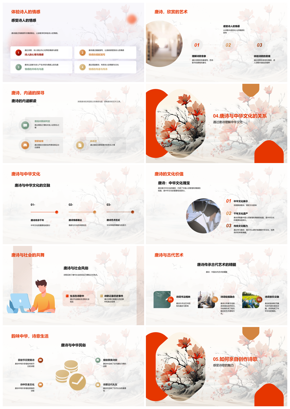 唐诗童蒙鉴赏诗人情感中华审美墨香PPT模板