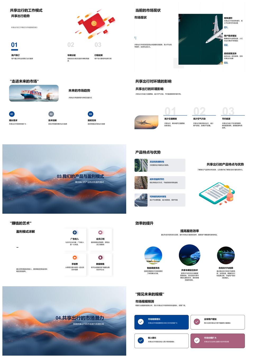 共享出行投资分析市场趋势与经济模式PPT模板