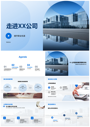 走进XX公司职业发展文化竞争力历程PPT模板