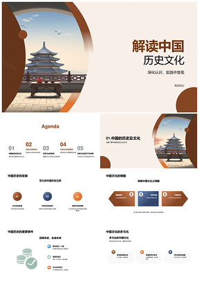 中国历史文化教育普及实践深化认知PPT模板