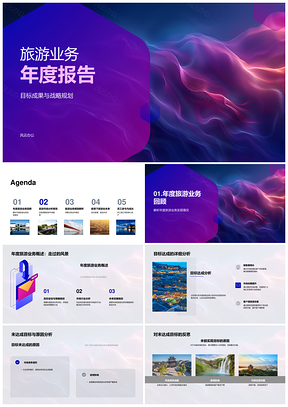 旅游业务年度报告模型及流程详解PPT模板