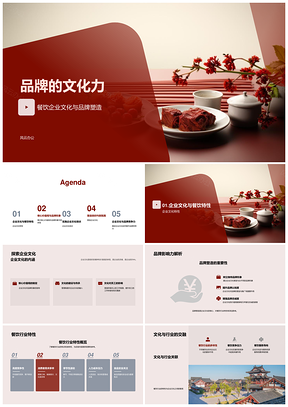 餐饮品牌文化力塑造与企业核心竞争力PPT模板