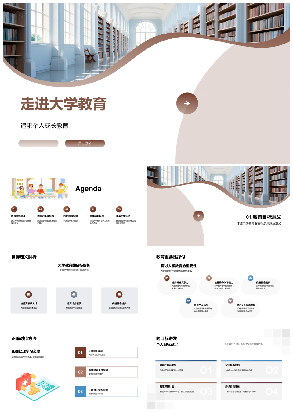 大学教育育才目标与能力培养PPT模板
