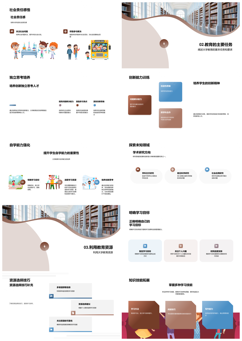 大学教育育才目标与能力培养PPT模板