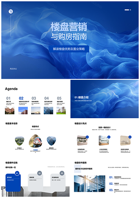 楼盘营销购房指南优势策略优惠设计设施投资PPT模板