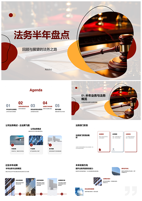 法务半年业务风险防控与合同纠纷盘点PPT模板