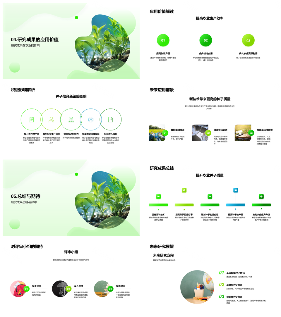 农业革新种子培育新策略农学理论提质增效PPT模板