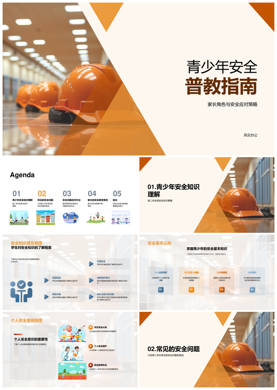 青少年安全家校共防应对策略PPT模板