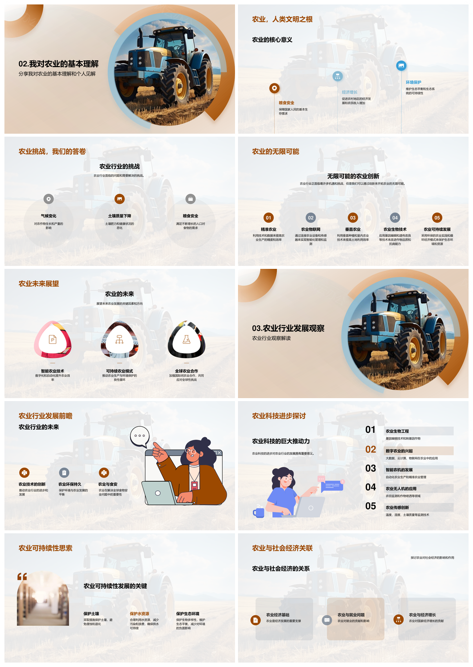 农业技术发展进程与未来展望PPT模板