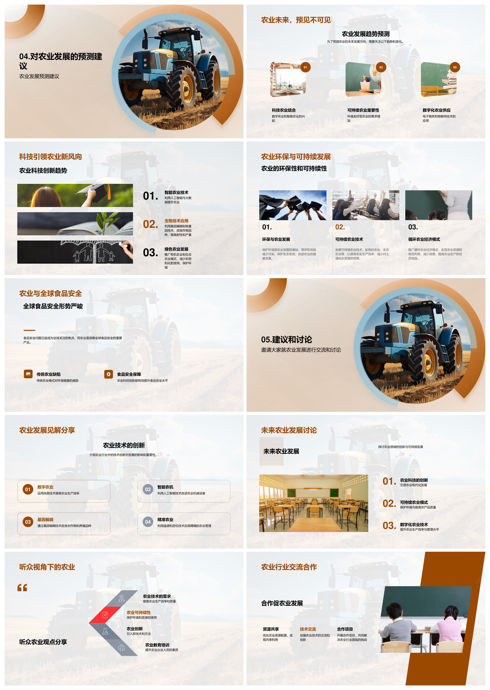 农业技术发展进程与未来展望PPT模板