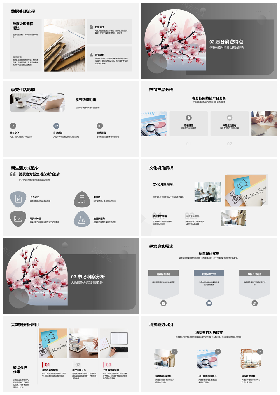 春分消费行为趋势预测与精准营销研究PPT模板