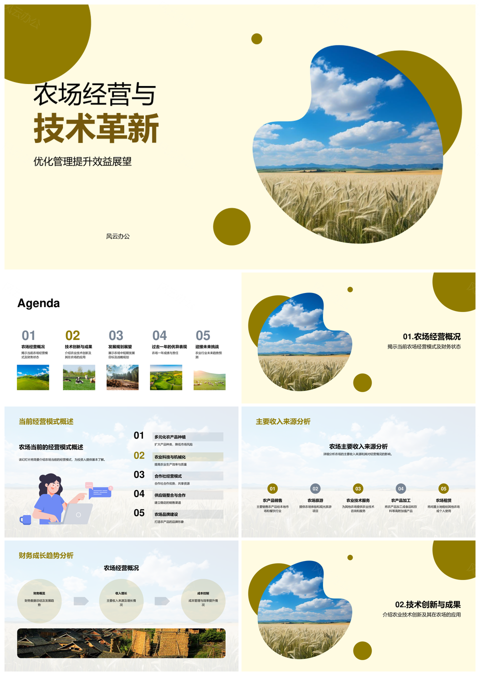 农场技术革新管理优化增效扩规模PPT模板