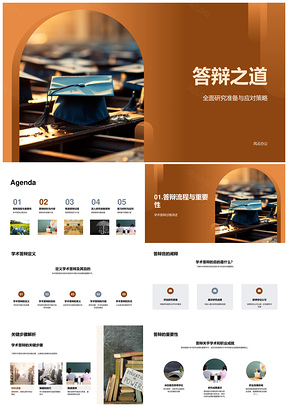 学术答辩之道与毕业帽重要性PPT模板