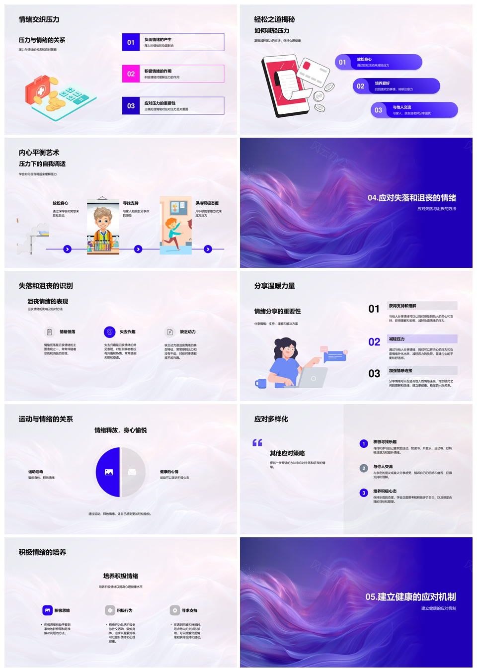 三年级心理健康情绪应对策略教育PPT模板