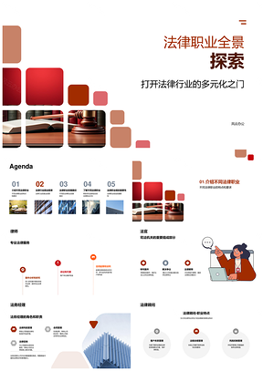 法律生律师法官法务顾问职业趋势竞争PPT模板