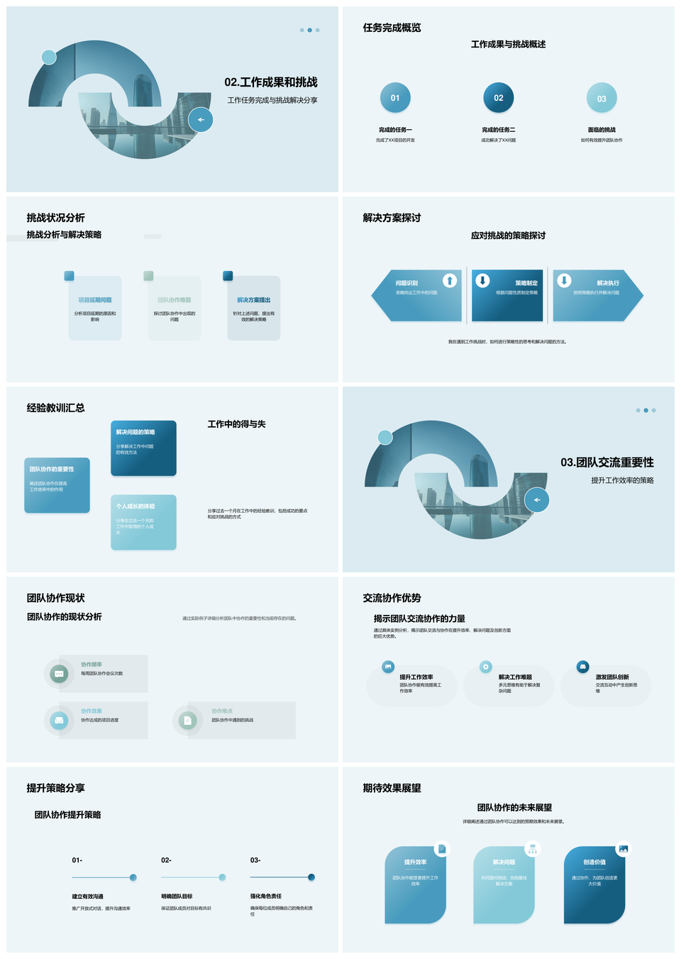 职场蜕变述职协作挑战解决工作回顾PPT模板