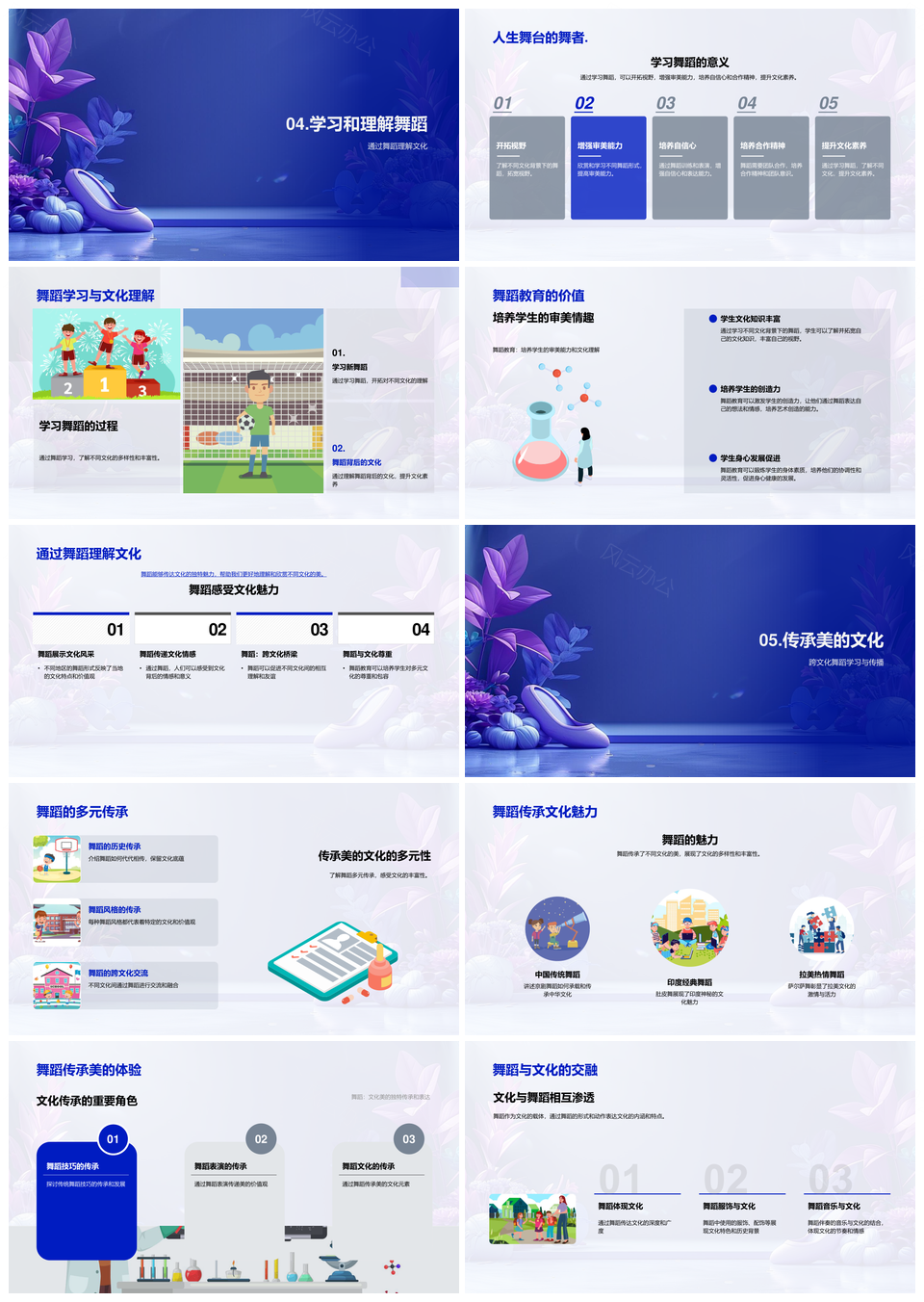 舞蹈文化元素京剧肚皮萨尔萨价值观交流PPT模板